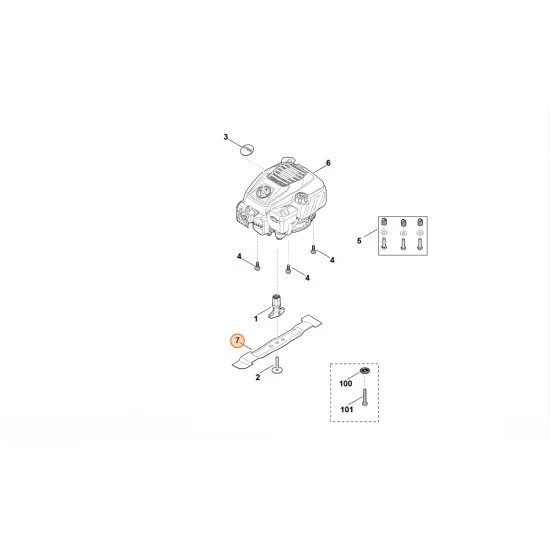 STIHL  Nóż WA41 702 0105